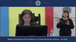 Alegeri Prezidențiale 2024 Briefingul Comisiei Electorale Centrale  ora 1900 [upl. by Orofselet]