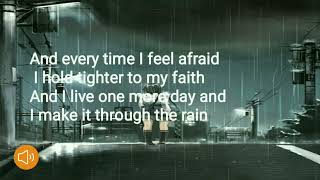 Through the rain lyrics video by mariah carey [upl. by Eesak]