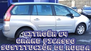 Sustitución de rueda en Citröen C4 Grand Picasso [upl. by Peatroy]