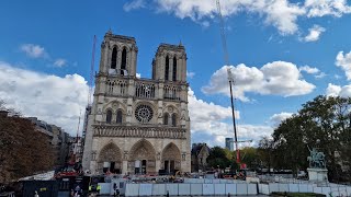 Cathédrale NotreDame de Paris reconstruction 10 Octobre 2024 [upl. by Oech]