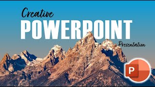 PowerPoint Animation  Text Behind Mountains powerpoint morph [upl. by Saticilef944]