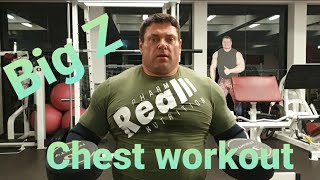 WORLDS STRONGEST MAN BIG Z CHEST WORKOUT [upl. by Terris208]