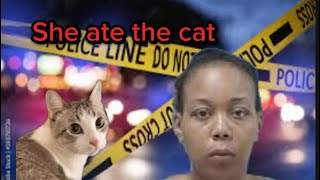 Ohio woman arrested after eating a cat seen on video [upl. by Ecnerrat]