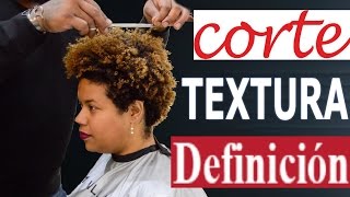 Corte textura y definición en cabello afro  TUTORIAL [upl. by Leirvag]