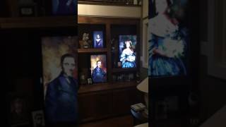 Unliving Portraits DVD split between 3 tvs Longer Clip Harry Potter pictures the kids called it [upl. by Olivann]