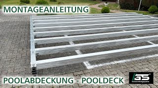 Poolabdeckung  Pooldeck Montageanleitung Baukasten Poolabdeckung selber bauen mit Anleitung DIY [upl. by Divine]