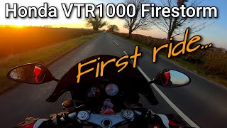 Honda VTR1000 Firestorm first ride [upl. by Zebapda816]