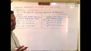 chemical properties of metal nonmetal electronic  configuration [upl. by Gerdi607]