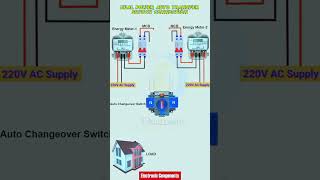 Auto trasfer switch connectionsingle phase automatic transfer switch ATS connection shots [upl. by Nolie]