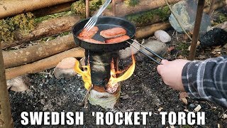 Swedish ROCKET Torch  How to make and Cook on one [upl. by Rae955]