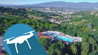 CAMPING NORCENNI GIRASOLE CLUB BY DRONE  Tuscany Italia [upl. by Anstus801]