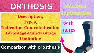 Orthosis PARTI Difference between prosthesis and orthosis full explanation [upl. by Riatsala]