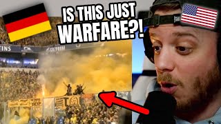 German Fußball Ultras 🇩🇪 American Reacts [upl. by Eenaj725]