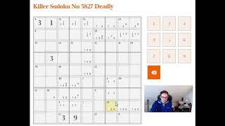 How to solve the Deadlyrated Killer Sudoku from The Times 20 Jan 18 [upl. by Swinton344]