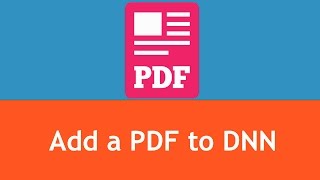 DNN Tutorials  How to add a PDF file for download to DNN [upl. by Ayila]