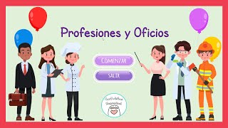 PowerPoint Interactivo Profesiones y oficios para niños [upl. by Stallworth]