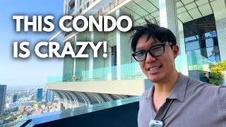 Touring the 1 Luxury Condo in Bangkok Thailand Park Origin Thonglor 1000mo [upl. by Juetta]