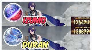 Izumo Gensei vs Duran on Dr Ratio Damage Comparison  Honkai Star Rail [upl. by Elwaine]