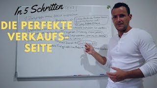 Verkaufen Lernen  Die 5 Schritte zur Erfolgreichen Verkaufsseite [upl. by Orutra578]