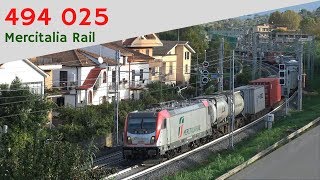 494 025 Mercitalia Rail con merci a Monterotondo [upl. by Primaveria]