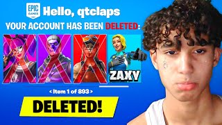 ZAXY HACKED MY FORTNITE ACCOUNT AND DID THISI Was Mad [upl. by Rodavlas]