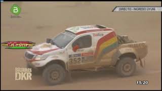 Dakar 2016 en Bolivia Llegada de Marco Bulacia a Uyuni [upl. by Nwahsirhc893]