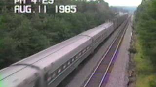 AMTRAK AUTOTRAIN LEAVING LORTON P30CH 1985 [upl. by Azar564]