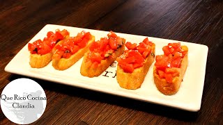 La Original Bruschetta O Brochetta Italiana  Receta En Español [upl. by Mikel798]