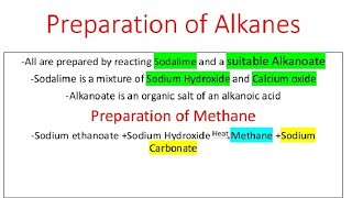 Preparation of alkanes [upl. by Odicalp]