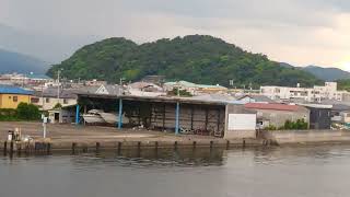 Leaving Tokushima port bound for Wakayama port aboard AI love ferry [upl. by Maretz]