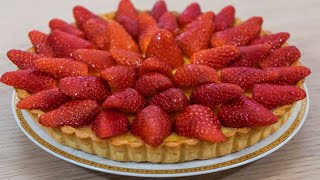 Crostata di fragole fresche e crema pasticcera ricetta classica buonissima e semplice [upl. by Zwick]