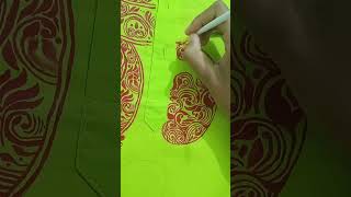 New panjabi design 🧥 art drawing painting panjabi fabric [upl. by Leiuqese578]