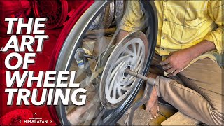 HIMALAYAN WHEEL TRUING AND BALANCING  RCB ALUMINIUM RIMS [upl. by Yrailih]