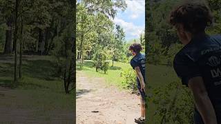 Running the ace straight at it almost worked discgolf ace throw [upl. by Va157]