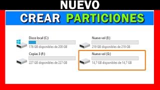 ✅ Cómo CREAR PARTICIONES de Disco Duro 🔴 en Windows 11 10 81 8 y 7 Facil y Rápido Sin Programas [upl. by Nafets558]