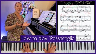 How to play Passacaglia Handel  Halvorsen Piano Tutorial for all levels [upl. by Howey]