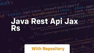 java rest api jax rs [upl. by Marlowe840]