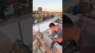 Roof eaves stone tile installation process [upl. by Wilburn]