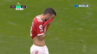 Premier League  Bruno Fernandes Penalty Missed  Manchester United vs Aston Villa [upl. by Sula373]