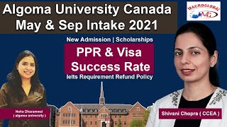 Algoma University Canada  May amp Sep Intake 2021  Visa Success rate  Scholarships  New Admission [upl. by Bonni]