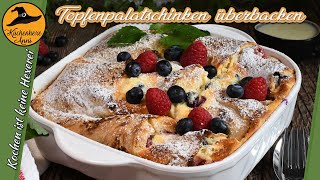 Feine Topfenpalatschinken überbacken  mit Beeren und Vanillesoße [upl. by Heise]