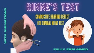 Rinne test conductive deafness and air amp bone conduction  8th cranial nerve CNS examination [upl. by Derwin]