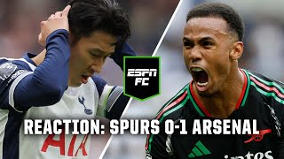 REACTION Tottenham 01 Arsenal  Did Arteta outcoach Postecoglou  ESPN FC [upl. by Streeter]