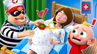 Mom Bad Guy Broke into Hospital  Take Care Of Pregnant Mom  Stranger Danger Song amp Nursery Rhymes [upl. by Arta]