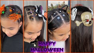 4 ideas de peinados fáciles para Halloween 🎃 easy hairstyles for Halloween [upl. by Crawley317]