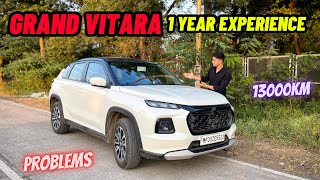 Grand Vitara 1 Year Ownership Experience 🔥  Mileage  Comfort  Problems 13000 KM Review [upl. by Oswin]