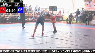 FS 70KG  111  KTK YOGESHGOUDA KU VS HP MURAD ALI  68th NATIONAL SCHOOL WRESTLING CHAMPIONSHIP 24 [upl. by Nyrual688]