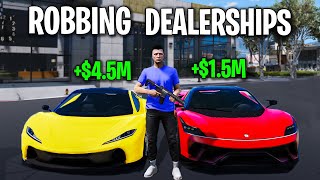 Robbing Super Car Dealership on GTA 5 RP [upl. by Monto]