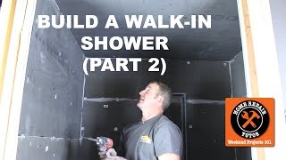 How to Build a WalkIn Shower Part 2 Wedi PanelsStepbyStep  by Home Repair Tutor [upl. by Cissiee]