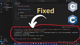 Fix Error Undefined Reference to WinMain  Collect2exe error ld returned 1 exit status  Vs Code [upl. by Allemac]